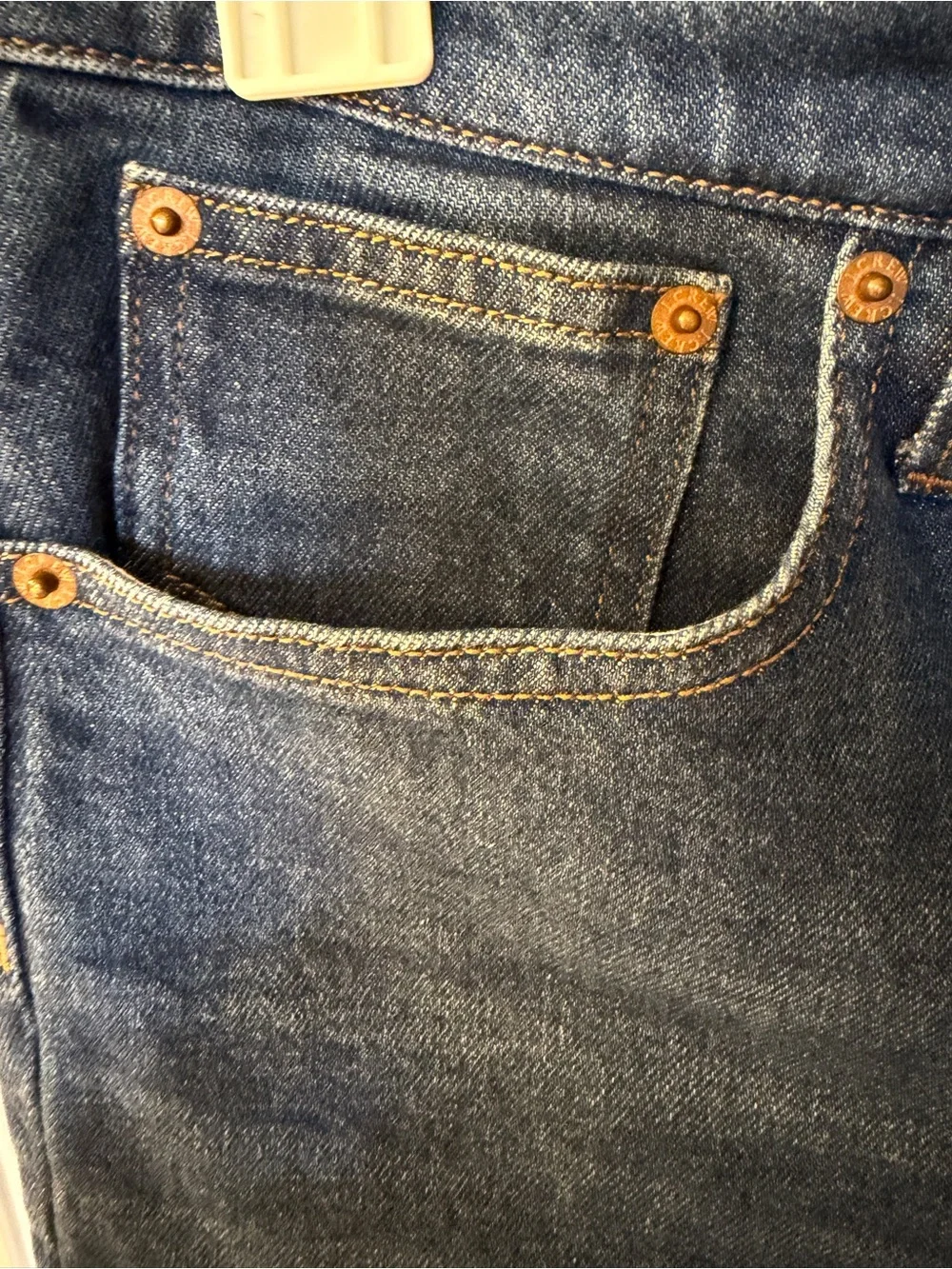 J. Crew Blue Denim Straight Jeans with Branded Button size 30